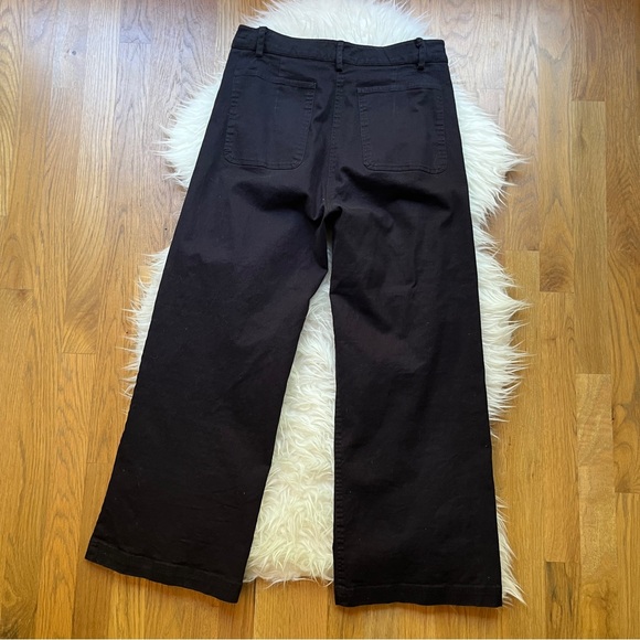 Able | Aarti Wide Leg Cropped Black Pants, Size 8, Wide Leg Ankle Pants - Picture 8 of 8